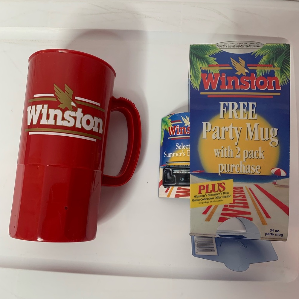 vintage 1992 Winston promotional mug 34oz. original packaging